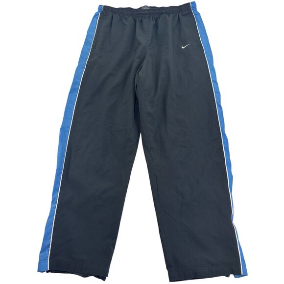 Vintage y2k Nike Baggy Track Sweatpants Men's XL Windbreaker Wide Leg Blue Lined - Picture 1 of 10